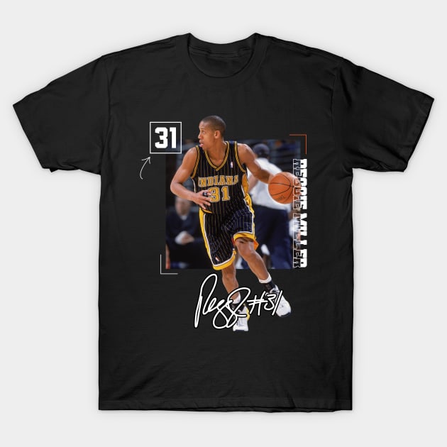 Reggie Miller Choke Sign Basketball Legend Signature Vintage Retro 80s 90s Bootleg Rap Style T-Shirt by CarDE